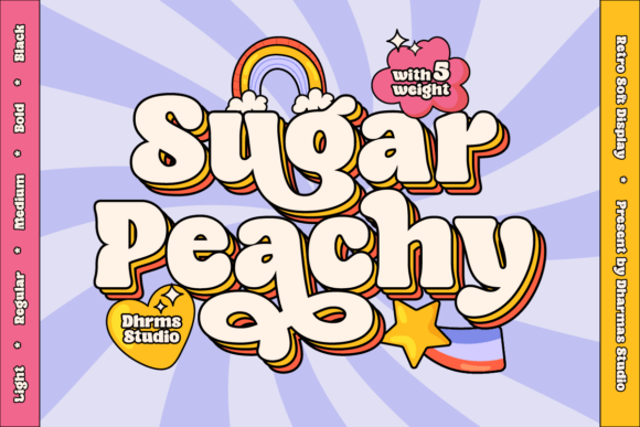 Embrace Retro Joy with the Sugar Peachy Typeface