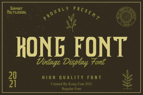 Kong Font: A Vintage Display Typeface with Bold Impact
